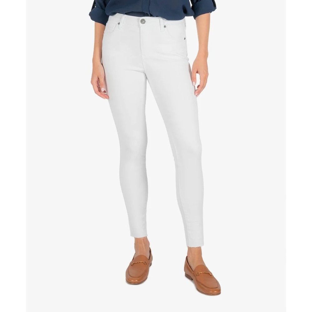 KUT FROM THE KLOTH Connie High Rise Slim Fit Ankle Skinny - White - Size 4